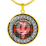 Somerville Tartan Gold Circle Necklace,Gold Necklace,Gold Necklace For Women,Necklaces Jewelry For Women,Silver Circle Necklace,Silver Necklace,Sterling Silver Necklace,Tartan Crest Circle Necklaces,tartan jewelry necklace,tartan necklaces,tartan plaid necklace