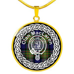 MacLaren Tartan Gold Circle Necklace,Gold Necklace,Gold Necklace For Women,Necklaces Jewelry For Women,Silver Circle Necklace,Silver Necklace,Sterling Silver Necklace,Tartan Crest Circle Necklaces,tartan jewelry necklace,tartan necklaces,tartan plaid necklace