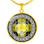 MacLead Of Lewis Tartan Gold Circle Necklace,Gold Necklace,Gold Necklace For Women,Necklaces Jewelry For Women,Silver Circle Necklace,Silver Necklace,Sterling Silver Necklace,Tartan Crest Circle Necklaces,tartan jewelry necklace,tartan necklaces,tartan plaid necklace