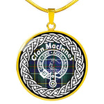 Maclnnes Tartan Gold Circle Necklace,Gold Necklace,Gold Necklace For Women,Necklaces Jewelry For Women,Silver Circle Necklace,Silver Necklace,Sterling Silver Necklace,Tartan Crest Circle Necklaces,tartan jewelry necklace,tartan necklaces,tartan plaid necklace