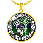 Donald Tartan Gold Circle Necklace,Gold Necklace,Gold Necklace For Women,Necklaces Jewelry For Women,Silver Circle Necklace,Silver Necklace,Sterling Silver Necklace,Tartan Crest Circle Necklaces,tartan jewelry necklace,tartan necklaces,tartan plaid necklace