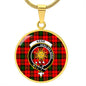 Scotstee Shop - Scotstee Shop Jewelry Kerr Modern Clan Scotland Tartan Plaid Circle Pendant Necklace Jewelry Gift For Women