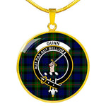 Gunn Modern Clan Scotland Tartan Plaid Circle Pendant Necklace Jewelry Gift For Women,Gold Circle Necklace,Gold Necklace,Gold Necklace For Women,Necklaces Jewelry For Women,Silver Circle Necklace,Silver Necklace,Sterling Silver Necklace,Tartan Crest Circle Necklaces