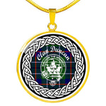 Duncan Tartan Gold Circle Necklace,Gold Necklace,Gold Necklace For Women,Necklaces Jewelry For Women,Silver Circle Necklace,Silver Necklace,Sterling Silver Necklace,Tartan Crest Circle Necklaces,tartan jewelry necklace,tartan necklaces,tartan plaid necklace