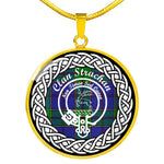 Strachan Tartan Gold Circle Necklace,Gold Necklace,Gold Necklace For Women,Necklaces Jewelry For Women,Silver Circle Necklace,Silver Necklace,Sterling Silver Necklace,Tartan Crest Circle Necklaces,tartan jewelry necklace,tartan necklaces,tartan plaid necklace