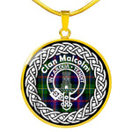Malcolm Tartan Gold Circle Necklace,Gold Necklace,Gold Necklace For Women,Necklaces Jewelry For Women,Silver Circle Necklace,Silver Necklace,Sterling Silver Necklace,Tartan Crest Circle Necklaces,tartan jewelry necklace,tartan necklaces,tartan plaid necklace