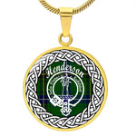 Scotstee Shop - Scotstee Shop Jewelry Henderson Tartan Crest Clan Scotland Tartan Plaid Circle Pendant Necklace Jewelry Gift For Women