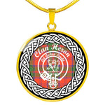 Heron Tartan Gold Circle Necklace,Gold Necklace,Gold Necklace For Women,Necklaces Jewelry For Women,Silver Circle Necklace,Silver Necklace,Sterling Silver Necklace,Tartan Crest Circle Necklaces,tartan jewelry necklace,tartan necklaces,tartan plaid necklace