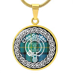 Scotstee Shop - Scotstee Shop Jewelry Gordon Tartan Crest Clan Scotland Tartan Plaid Circle Pendant Necklace Jewelry Gift For Women