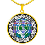 Ralston Tartan Gold Circle Necklace,Gold Necklace,Gold Necklace For Women,Necklaces Jewelry For Women,Silver Circle Necklace,Silver Necklace,Sterling Silver Necklace,Tartan Crest Circle Necklaces,tartan jewelry necklace,tartan necklaces,tartan plaid necklace