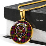 Carnegie Modern Clan Scotland Tartan Plaid Circle Pendant Necklace Jewelry Gift For Women,Gold Circle Necklace,Gold Necklace,Gold Necklace For Women,Necklaces Jewelry For Women,Silver Circle Necklace,Silver Necklace,Sterling Silver Necklace,Tartan Crest Circle Necklaces