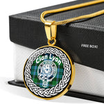 Lyon Crest Tartan Crest Circle Necklaces, Necklaces Jewelry For Women, Gold Circle Necklace, Silver Circle Necklace, Gold Necklace, Silver Necklace, Gold Necklace For Women, Custom Necklace, Sterling Silver Necklace