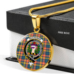 Buchanan Ancient Clan Scotland Tartan Plaid Circle Pendant Necklace Jewelry Gift For Women,Gold Circle Necklace,Gold Necklace,Gold Necklace For Women,Necklaces Jewelry For Women,Silver Circle Necklace,Silver Necklace,Sterling Silver Necklace,Tartan Crest Circle Necklaces