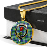 Learmonth Clan Scotland Tartan Plaid Circle Pendant Necklace Jewelry Gift For Women,Gold Circle Necklace,Gold Necklace,Gold Necklace For Women,Necklaces Jewelry For Women,Silver Circle Necklace,Silver Necklace,Sterling Silver Necklace,Tartan Crest Circle Necklaces
