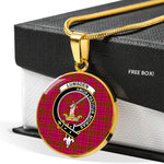 Lumsden Of Clova Clan Scotland Tartan Plaid Circle Pendant Necklace Jewelry Gift For Women,Gold Circle Necklace,Gold Necklace,Gold Necklace For Women,Necklaces Jewelry For Women,Silver Circle Necklace,Silver Necklace,Sterling Silver Necklace,Tartan Crest Circle Necklaces