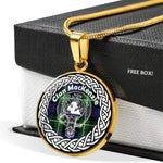 MacKenzie Tartan Gold Circle Necklace,Gold Necklace,Gold Necklace For Women,Necklaces Jewelry For Women,Silver Circle Necklace,Silver Necklace,Sterling Silver Necklace,Tartan Crest Circle Necklaces,tartan jewelry necklace,tartan necklaces,tartan plaid necklace