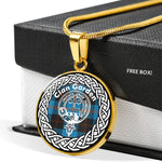 Garden Crest Tartan Crest Circle Necklaces, Necklaces Jewelry For Women, Gold Circle Necklace, Silver Circle Necklace, Gold Necklace, Silver Necklace, Gold Necklace For Women, Custom Necklace, Sterling Silver Necklace