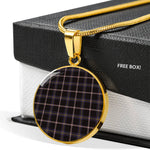 Navy Dress Grey Clan Scotland Tartan Plaid Circle Pendant Necklace Jewelry Gift For Women,Gold Circle Necklace,Gold Necklace,Gold Necklace For Women,Necklaces Jewelry For Women,Silver Circle Necklace,Silver Necklace,Sterling Silver Necklace,Tartan Crest Circle Necklaces