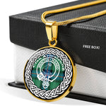Armstrong Crest Tartan Crest Circle Necklaces, Necklaces Jewelry For Women, Gold Circle Necklace, Silver Circle Necklace, Gold Necklace, Silver Necklace, Gold Necklace For Women, Custom Necklace, Sterling Silver Necklace