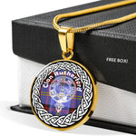 Rutherford Crest Tartan Crest Circle Necklaces, Necklaces Jewelry For Women, Gold Circle Necklace, Silver Circle Necklace, Gold Necklace, Silver Necklace, Gold Necklace For Women, Custom Necklace, Sterling Silver Necklace