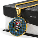 Cockburn Modern Clan Scotland Tartan Plaid Circle Pendant Necklace Jewelry Gift For Women,Gold Circle Necklace,Gold Necklace,Gold Necklace For Women,Necklaces Jewelry For Women,Silver Circle Necklace,Silver Necklace,Sterling Silver Necklace,Tartan Crest Circle Necklaces