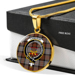 Cameron Of Erracht Weathered Clan Scotland Tartan Plaid Circle Pendant Necklace Jewelry Gift For Women,Gold Circle Necklace,Gold Necklace,Gold Necklace For Women,Necklaces Jewelry For Women,Silver Circle Necklace,Silver Necklace,Sterling Silver Necklace,Tartan Crest Circle Necklaces