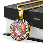 Heron Crest Tartan Crest Circle Necklaces, Necklaces Jewelry For Women, Gold Circle Necklace, Silver Circle Necklace, Gold Necklace, Silver Necklace, Gold Necklace For Women, Custom Necklace, Sterling Silver Necklace