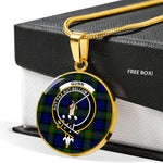 Gunn Modern Clan Scotland Tartan Plaid Circle Pendant Necklace Jewelry Gift For Women,Gold Circle Necklace,Gold Necklace,Gold Necklace For Women,Necklaces Jewelry For Women,Silver Circle Necklace,Silver Necklace,Sterling Silver Necklace,Tartan Crest Circle Necklaces