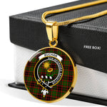 Buchan Modern Clan Scotland Tartan Plaid Circle Pendant Necklace Jewelry Gift For Women,Gold Circle Necklace,Gold Necklace,Gold Necklace For Women,Necklaces Jewelry For Women,Silver Circle Necklace,Silver Necklace,Sterling Silver Necklace,Tartan Crest Circle Necklaces