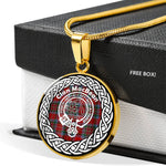 MacBean Crest Tartan Crest Circle Necklaces, Necklaces Jewelry For Women, Gold Circle Necklace, Silver Circle Necklace, Gold Necklace, Silver Necklace, Gold Necklace For Women, Custom Necklace, Sterling Silver Necklace