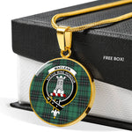 MacLean Hunting Ancient Clan Scotland Tartan Plaid Circle Pendant Necklace Jewelry Gift For Women,Gold Circle Necklace,Gold Necklace,Gold Necklace For Women,Necklaces Jewelry For Women,Silver Circle Necklace,Silver Necklace,Sterling Silver Necklace,Tartan Crest Circle Necklaces