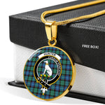 Hunter Ancient Clan Scotland Tartan Plaid Circle Pendant Necklace Jewelry Gift For Women,Gold Circle Necklace,Gold Necklace,Gold Necklace For Women,Necklaces Jewelry For Women,Silver Circle Necklace,Silver Necklace,Sterling Silver Necklace,Tartan Crest Circle Necklaces