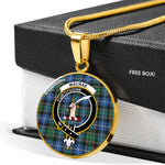 MacRae Hunting Ancient Clan Scotland Tartan Plaid Circle Pendant Necklace Jewelry Gift For Women,Gold Circle Necklace,Gold Necklace,Gold Necklace For Women,Necklaces Jewelry For Women,Silver Circle Necklace,Silver Necklace,Sterling Silver Necklace,Tartan Crest Circle Necklaces