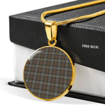 Outlander Fraser Clan Scotland Tartan Plaid Circle Pendant Necklace Jewelry Gift For Women,Gold Circle Necklace,Gold Necklace,Gold Necklace For Women,Necklaces Jewelry For Women,Silver Circle Necklace,Silver Necklace,Sterling Silver Necklace,Tartan Crest Circle Necklaces