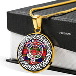 McPherson Tartan Gold Circle Necklace,Gold Necklace,Gold Necklace For Women,Necklaces Jewelry For Women,Silver Circle Necklace,Silver Necklace,Sterling Silver Necklace,Tartan Crest Circle Necklaces,tartan jewelry necklace,tartan necklaces,tartan plaid necklace