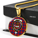 Graham Of Menteith Red Clan Scotland Tartan Plaid Circle Pendant Necklace Jewelry Gift For Women,Gold Circle Necklace,Gold Necklace,Gold Necklace For Women,Necklaces Jewelry For Women,Silver Circle Necklace,Silver Necklace,Sterling Silver Necklace,Tartan Crest Circle Necklaces