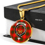 Cameron Modern Clan Scotland Tartan Plaid Circle Pendant Necklace Jewelry Gift For Women,Gold Circle Necklace,Gold Necklace,Gold Necklace For Women,Necklaces Jewelry For Women,Silver Circle Necklace,Silver Necklace,Sterling Silver Necklace,Tartan Crest Circle Necklaces