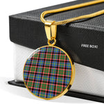 Glass Clan Scotland Tartan Plaid Circle Pendant Necklace Jewelry Gift For Women,Gold Circle Necklace,Gold Necklace,Gold Necklace For Women,Necklaces Jewelry For Women,Silver Circle Necklace,Silver Necklace,Sterling Silver Necklace,Tartan Crest Circle Necklaces