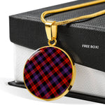 Brown Modern Clan Scotland Tartan Plaid Circle Pendant Necklace Jewelry Gift For Women,Gold Circle Necklace,Gold Necklace,Gold Necklace For Women,Necklaces Jewelry For Women,Silver Circle Necklace,Silver Necklace,Sterling Silver Necklace,Tartan Crest Circle Necklaces