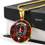 Charteris Clan Scotland Tartan Plaid Circle Pendant Necklace Jewelry Gift For Women,Gold Circle Necklace,Gold Necklace,Gold Necklace For Women,Necklaces Jewelry For Women,Silver Circle Necklace,Silver Necklace,Sterling Silver Necklace,Tartan Crest Circle Necklaces