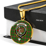 MacKinnon Hunting Modern Clan Scotland Tartan Plaid Circle Pendant Necklace Jewelry Gift For Women,Gold Circle Necklace,Gold Necklace,Gold Necklace For Women,Necklaces Jewelry For Women,Silver Circle Necklace,Silver Necklace,Sterling Silver Necklace,Tartan Crest Circle Necklaces