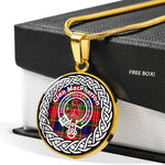 MacPherson Crest Tartan Crest Circle Necklaces, Necklaces Jewelry For Women, Gold Circle Necklace, Silver Circle Necklace, Gold Necklace, Silver Necklace, Gold Necklace For Women, Custom Necklace, Sterling Silver Necklace
