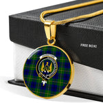 Johnstone Modern Clan Scotland Tartan Plaid Circle Pendant Necklace Jewelry Gift For Women,Gold Circle Necklace,Gold Necklace,Gold Necklace For Women,Necklaces Jewelry For Women,Silver Circle Necklace,Silver Necklace,Sterling Silver Necklace,Tartan Crest Circle Necklaces