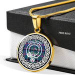 Cooper Tartan Gold Circle Necklace,Gold Necklace,Gold Necklace For Women,Necklaces Jewelry For Women,Silver Circle Necklace,Silver Necklace,Sterling Silver Necklace,Tartan Crest Circle Necklaces,tartan jewelry necklace,tartan necklaces,tartan plaid necklace