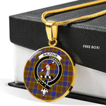 Balfour Modern Clan Scotland Tartan Plaid Circle Pendant Necklace Jewelry Gift For Women,Gold Circle Necklace,Gold Necklace,Gold Necklace For Women,Necklaces Jewelry For Women,Silver Circle Necklace,Silver Necklace,Sterling Silver Necklace,Tartan Crest Circle Necklaces