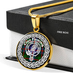 Fleming Crest Tartan Crest Circle Necklaces, Necklaces Jewelry For Women, Gold Circle Necklace, Silver Circle Necklace, Gold Necklace, Silver Necklace, Gold Necklace For Women, Custom Necklace, Sterling Silver Necklace
