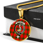 MacQuarrie Modern Clan Scotland Tartan Plaid Circle Pendant Necklace Jewelry Gift For Women,Gold Circle Necklace,Gold Necklace,Gold Necklace For Women,Necklaces Jewelry For Women,Silver Circle Necklace,Silver Necklace,Sterling Silver Necklace,Tartan Crest Circle Necklaces