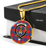 Galloway Clan Scotland Tartan Plaid Circle Pendant Necklace Jewelry Gift For Women,Gold Circle Necklace,Gold Necklace,Gold Necklace For Women,Necklaces Jewelry For Women,Silver Circle Necklace,Silver Necklace,Sterling Silver Necklace,Tartan Crest Circle Necklaces