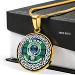Nixon Crest Tartan Crest Circle Necklaces, Necklaces Jewelry For Women, Gold Circle Necklace, Silver Circle Necklace, Gold Necklace, Silver Necklace, Gold Necklace For Women, Custom Necklace, Sterling Silver Necklace