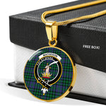 Matheson Green Clan Scotland Tartan Plaid Circle Pendant Necklace Jewelry Gift For Women,Gold Circle Necklace,Gold Necklace,Gold Necklace For Women,Necklaces Jewelry For Women,Silver Circle Necklace,Silver Necklace,Sterling Silver Necklace,Tartan Crest Circle Necklaces